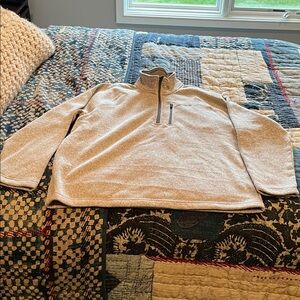 Eddie Bauer Men's Gray Quarter-Zip Sweater